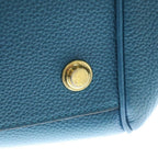 Louis Vuitton Mila MM Corvere Handbag Blue Leather — view 6