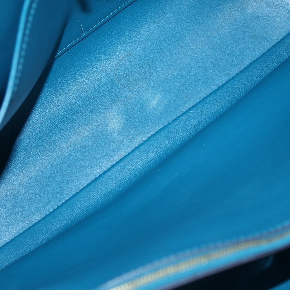 Louis Vuitton Mila MM Corvere Handbag Blue Leather — view 4