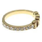 Dior Logo Ring Rhinestone Gold M — view 4