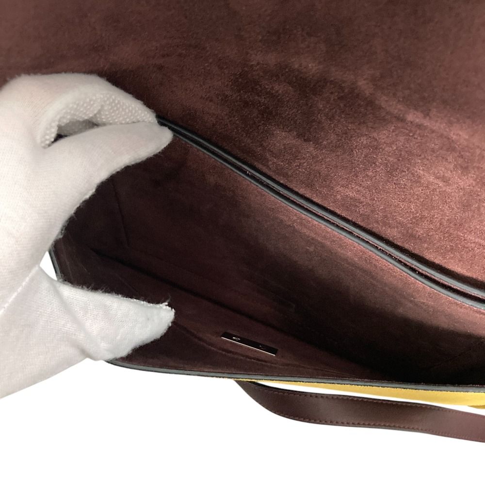 Celine Diamond Shoulder Bag Burgundy Yellow Gray — view 9