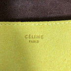 Celine Diamond Shoulder Bag Burgundy Yellow Gray — view 6