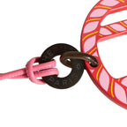 Hermes Equipe Nautic Leather Cord Pendant Necklace Pink — view 7