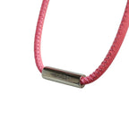 Hermes Equipe Nautic Leather Cord Pendant Necklace Pink — view 9