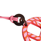 Hermes Equipe Nautic Leather Cord Pendant Necklace Pink — view 3