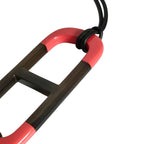 Hermes Amar Buffalo Horn Leather Cord Pendant Necklace Red Brown — view 4