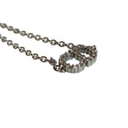 Dior Christian Rhinestone Clair D Lune Chain Bracelet Silver Metal — view 3