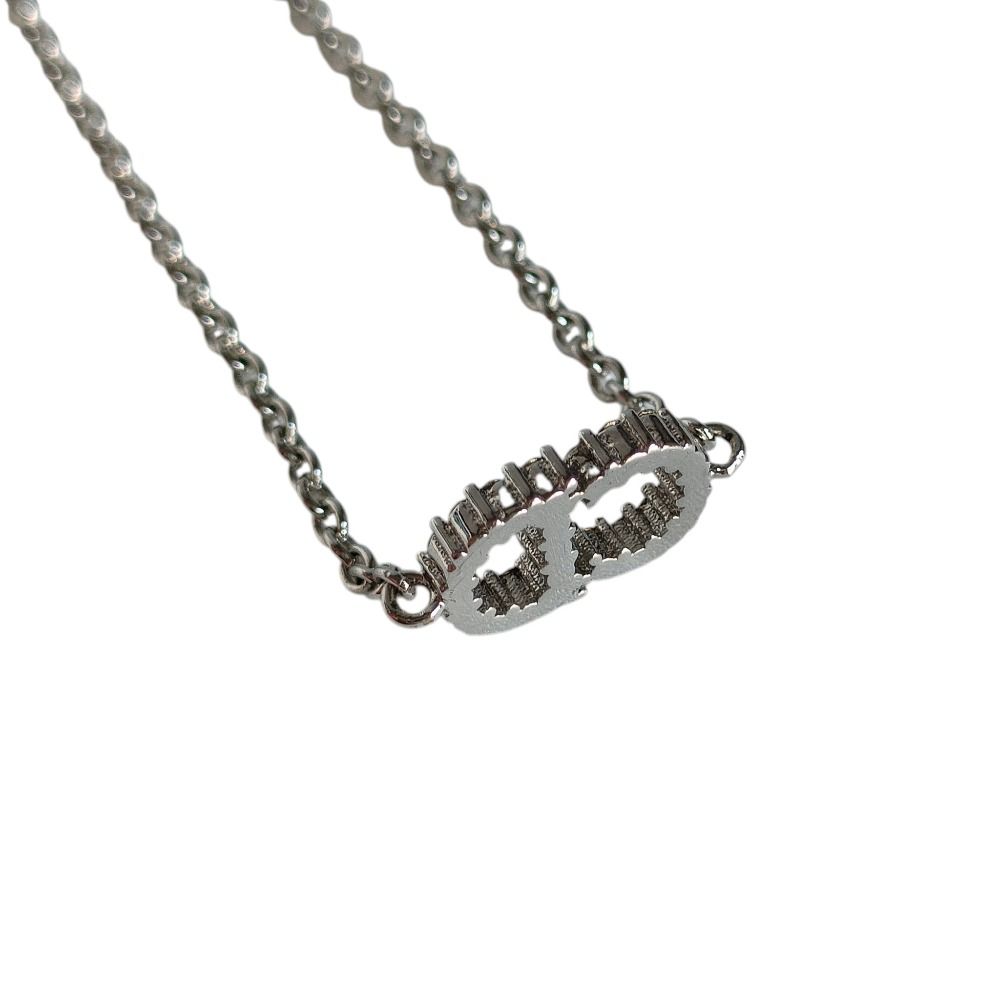 Dior Christian Rhinestone Clair D Lune Chain Bracelet Silver Metal — view 4