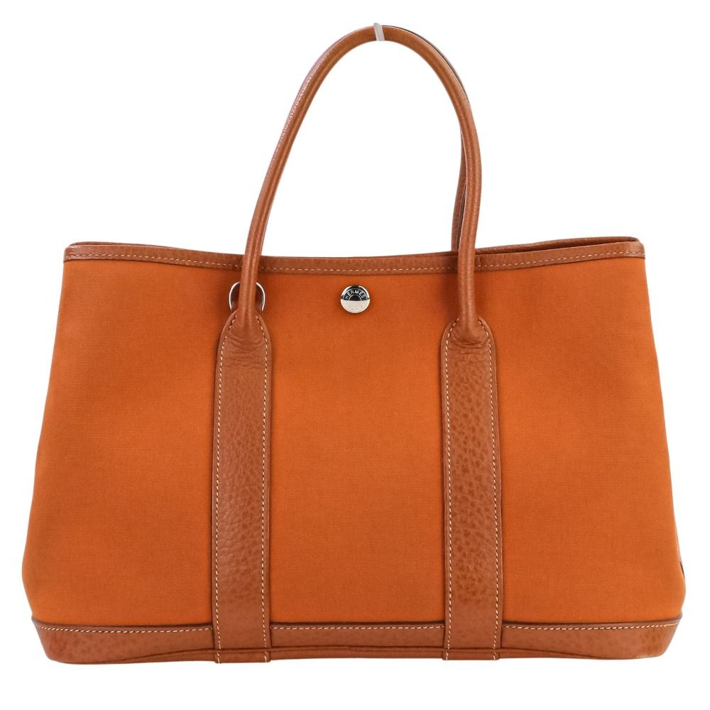 Hermes Garden Party Tpm Toile Officier Negonda Tote Potiron — view 4