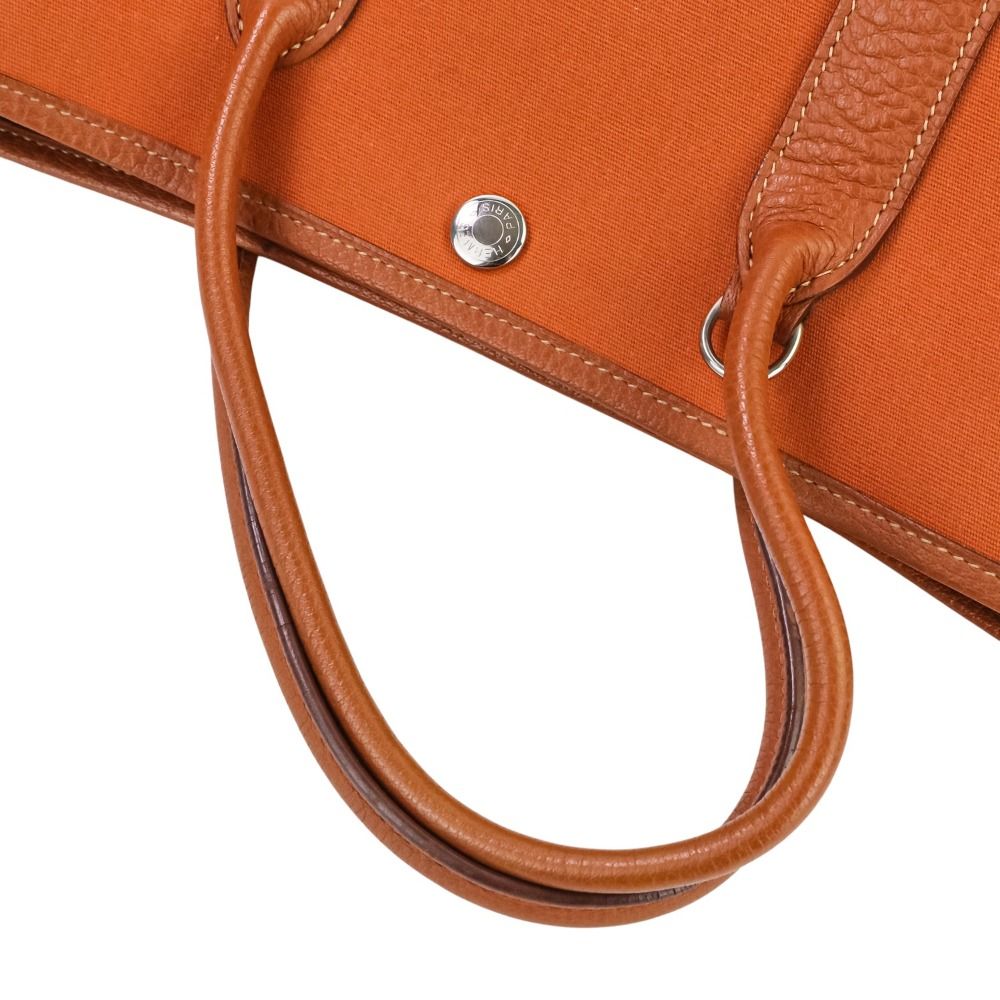 Hermes Garden Party Tpm Toile Officier Negonda Tote Potiron — view 6