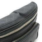 Gucci GG Supreme Large Waist Bag Leather Black Dark Gray — view 5