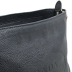 Prada Vitello Phoenix Shoulder Bag Striped Crossbody Leather Nero — view 8