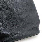 Prada Vitello Phoenix Shoulder Bag Striped Crossbody Leather Nero — view 9