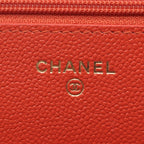 Chanel Shoulder Bag Quilted Coco Rock Orange Leather Chain Wallet — view 4