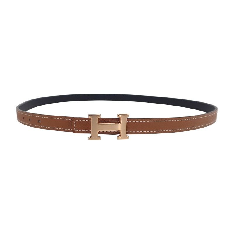 Hermes Mini 75 Belt Reversible Swift Veau Gold