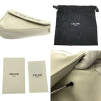 Celine Logo Triangle Shoulder Bag White — view 9