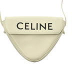 Celine Logo Triangle Shoulder Bag White — view 3