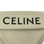 Celine Logo Triangle Shoulder Bag White — view 6