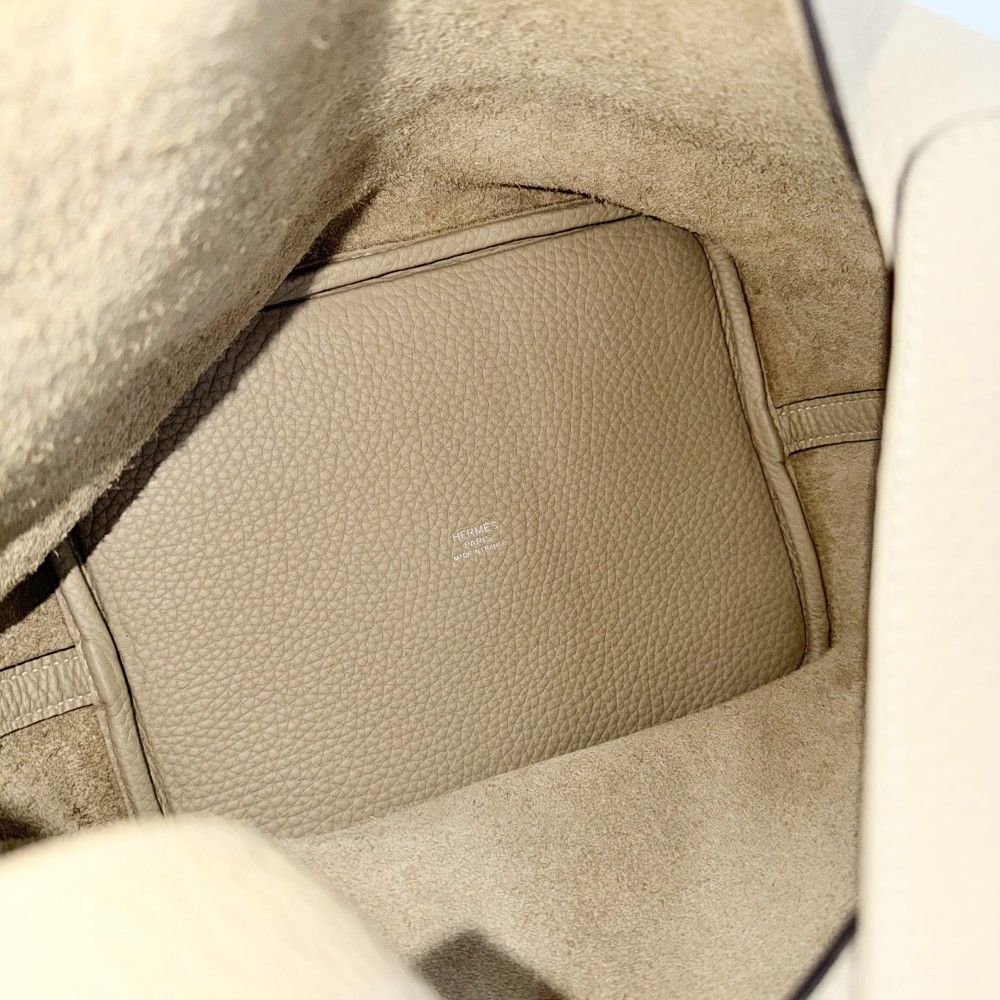 Hermes Handbag Picotin Lock MM Beige Taurillon — view 4