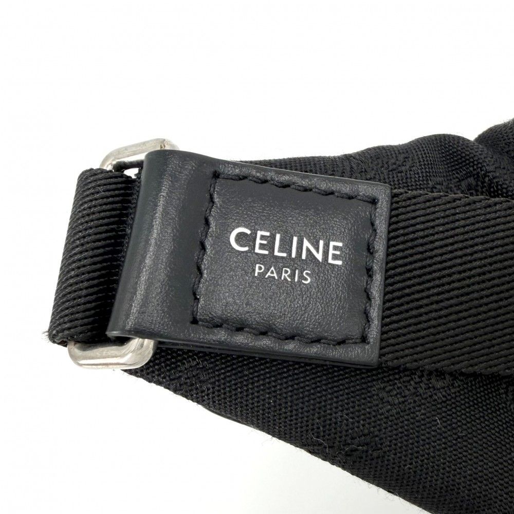 Celine Body Bag Triomphe Canvas Black Silver Har — view 4