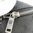 Celine Body Bag Triomphe Canvas Black Silver Har — view 6