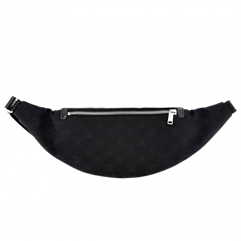 Celine Body Bag Triomphe Canvas Black Silver Har — view 2