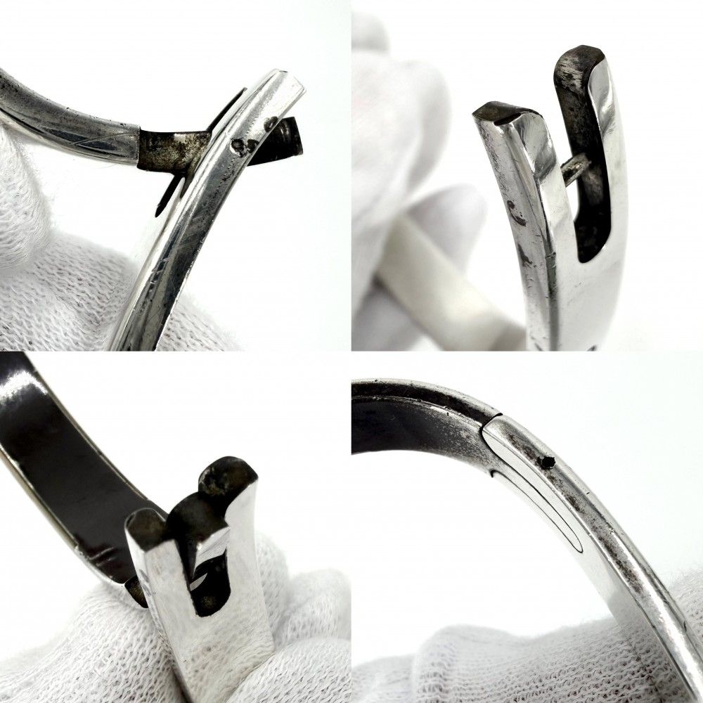 Hermes Bangle Bracelet Silver — view 5