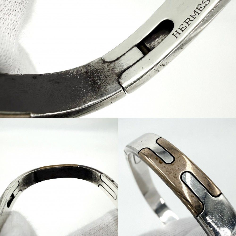 Hermes Bangle Bracelet Silver — view 7