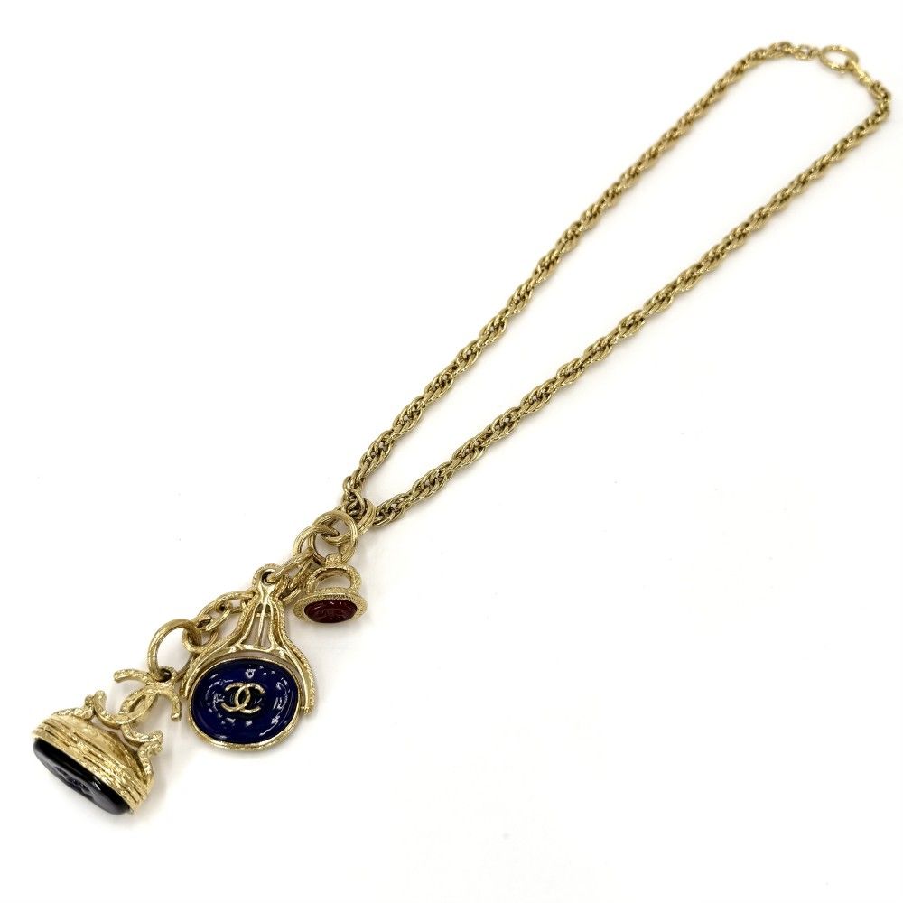 Chanel Necklace Gripoix CC Logo Long — view 5
