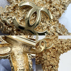 Chanel Brooch Star Demochif CC Logo Vintage Lava Magma — view 5