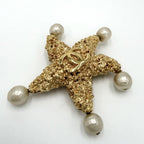 Chanel Brooch Star Demochif CC Logo Vintage Lava Magma — view 3