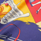 Hermes Carre 90 le Carnaval de Venise Carnival Scarf Silk Twill Navybased Multicolor — view 8