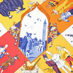 Hermes Carre 90 le Carnaval de Venise Carnival Scarf Silk Twill Navybased Multicolor — view 5
