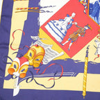 Hermes Carre 90 le Carnaval de Venise Carnival Scarf Silk Twill Navybased Multicolor — view 6