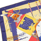 Hermes Carre 90 le Carnaval de Venise Carnival Scarf Silk Twill Navybased Multicolor — view 3