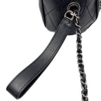 Chanel Bag Chain Shoulder 2-Way Logo Black Silver Gold Lambskin — view 4