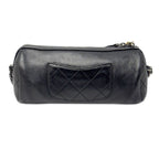 Chanel Bag Chain Shoulder 2-Way Logo Black Silver Gold Lambskin — view 6