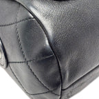 Chanel Bag Chain Shoulder 2-Way Logo Black Silver Gold Lambskin — view 8