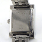 Gucci Watch Frame 128.4 3 Points Diamond Index Square White Shell Dial SS — view 4