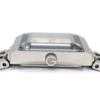 Gucci Watch Frame 128.4 3 Points Diamond Index Square White Shell Dial SS — view 2