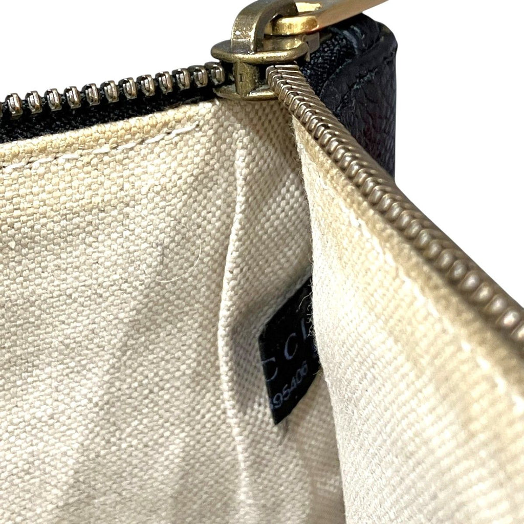 Gucci Logo Print Clutch Leather — view 6