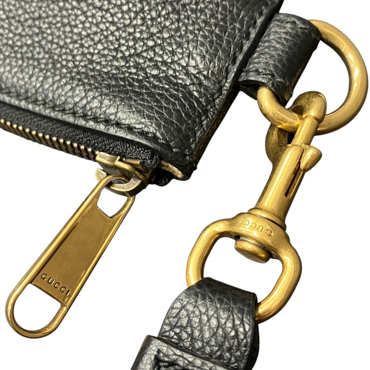 Gucci Logo Print Clutch Leather — view 9