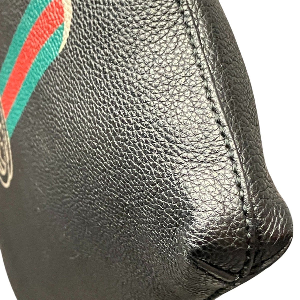 Gucci Logo Print Clutch Leather — view 7