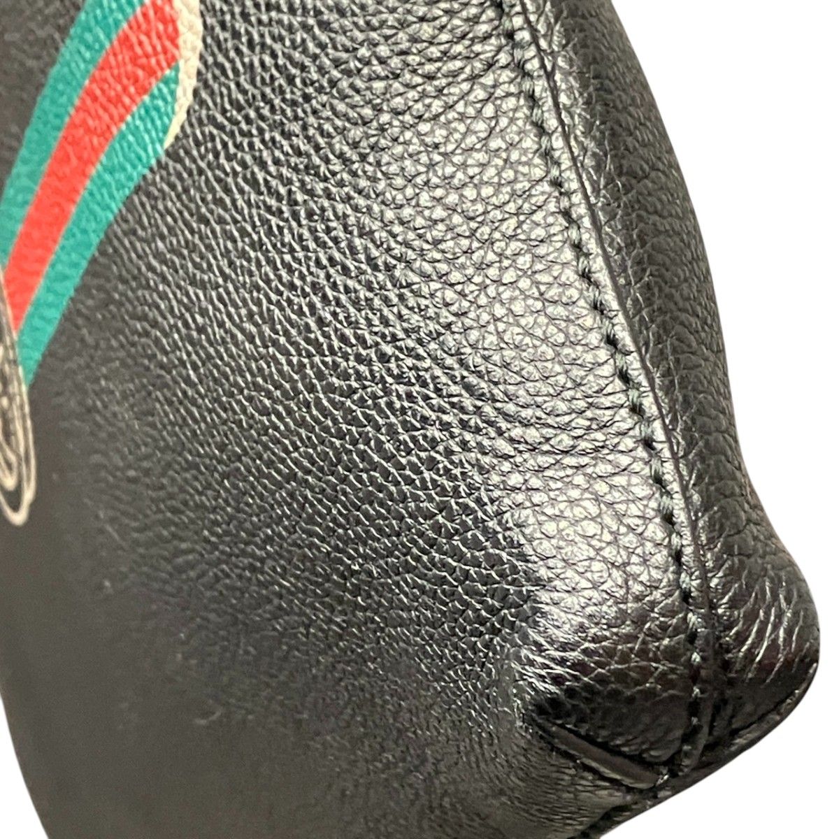Gucci Logo Print Clutch Leather — view 7