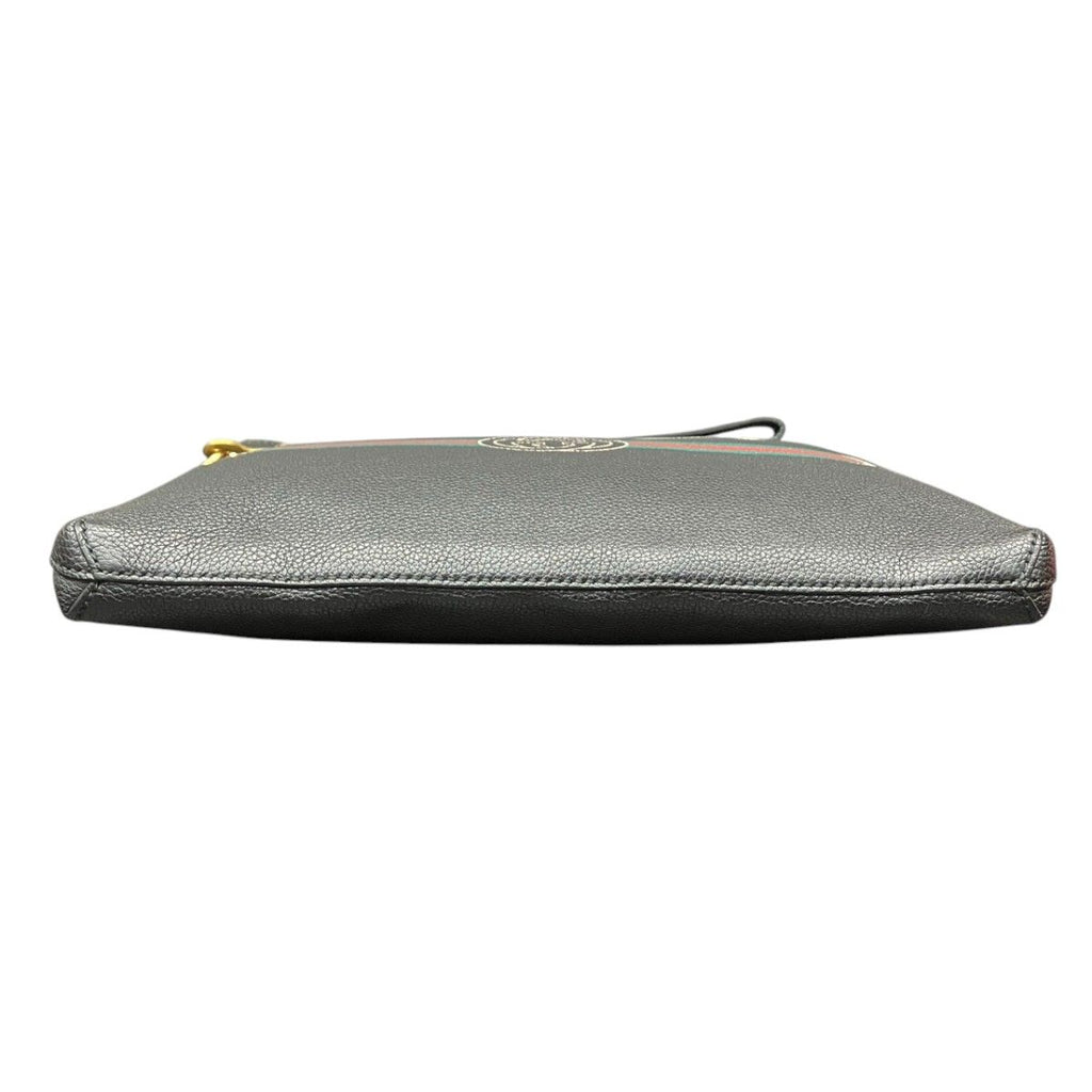 Gucci Logo Print Clutch Leather — view 3