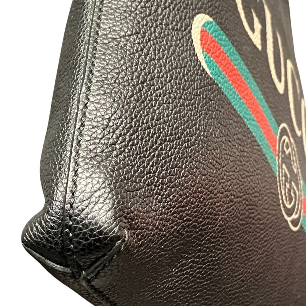 Gucci Logo Print Clutch Leather — view 8
