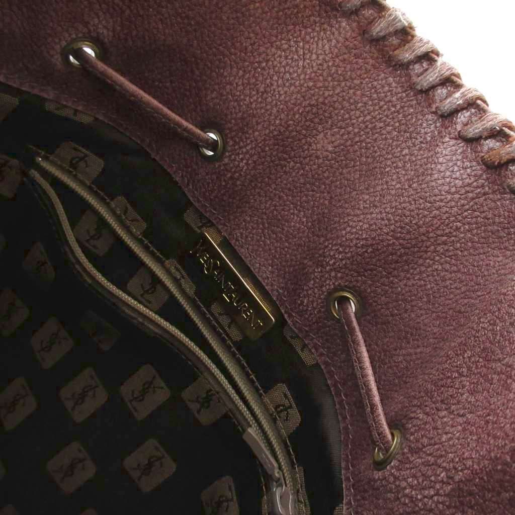 Saint Laurent Yves Vintage Drawstring Shoulder Bag Leather — view 7