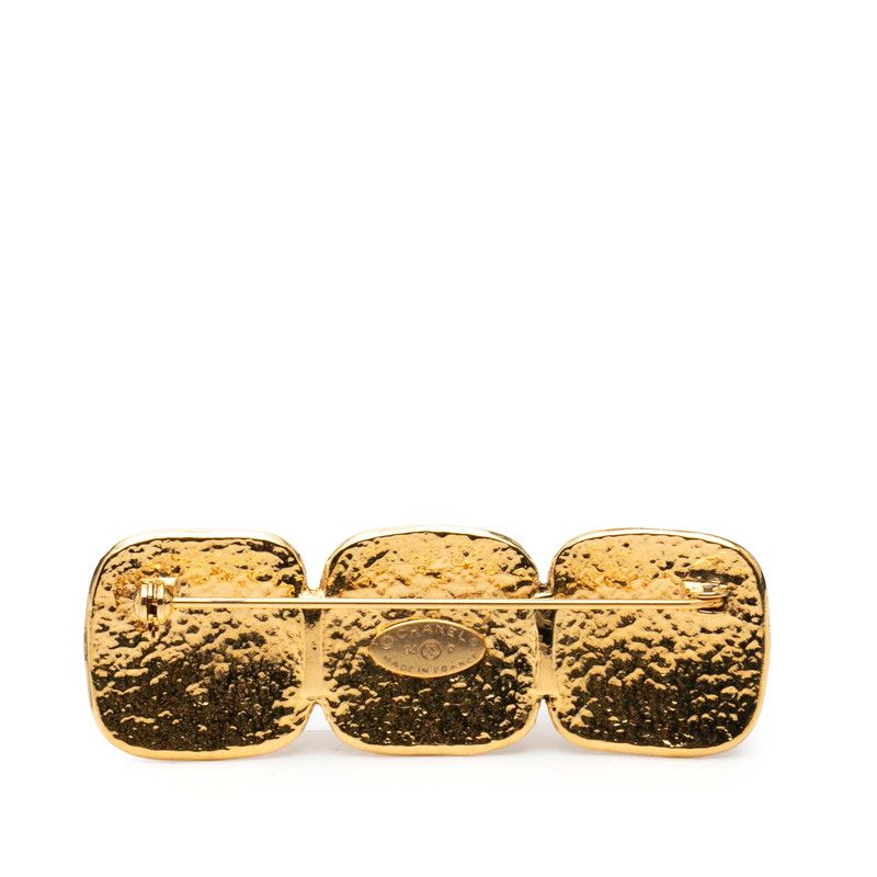 Chanel Triple CC Logo Vintage Gold Plated — view 2