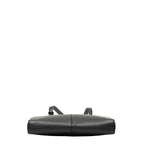 Chanel Logo Charm Tote Shoulder Bag Black Caviar Leather — view 3
