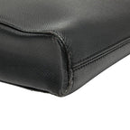 Chanel Logo Charm Tote Shoulder Bag Black Caviar Leather — view 6