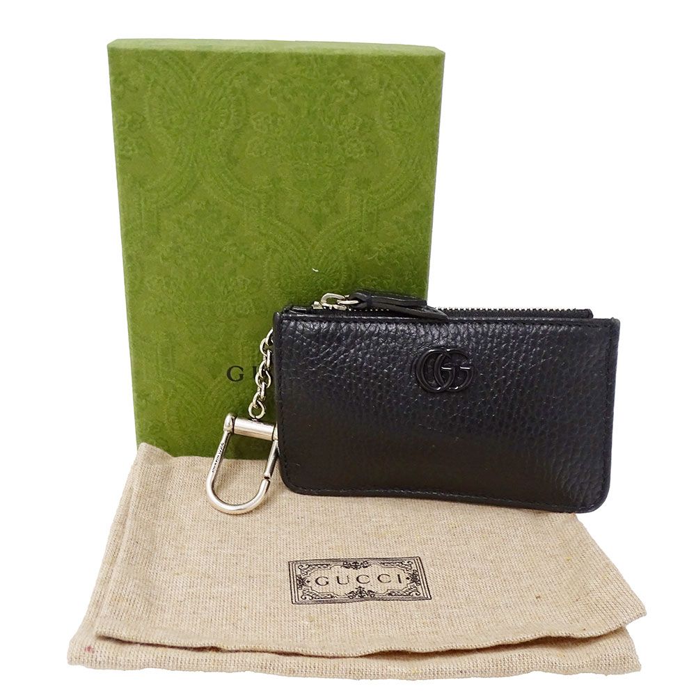 Gucci Wallet Coin Case Petit Marmont Leather Black — view 5